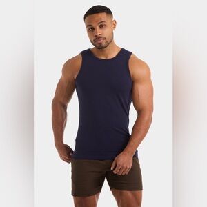 Tailored Athlete ATHLETIC FIT TANK TOP IN TRUE NAVY